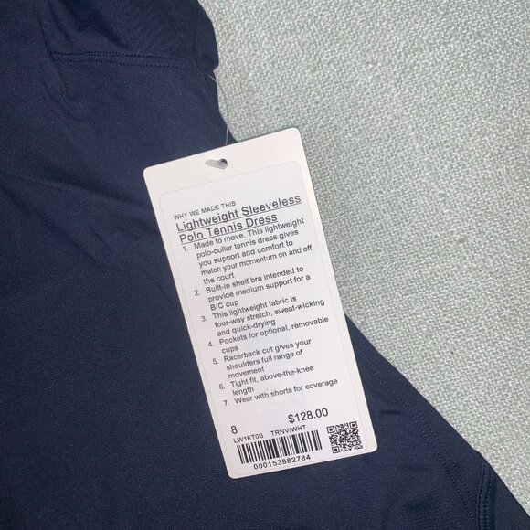 Lululemon NWOT Tennis Dress 8. True Navy/White - Picture 3 of 15